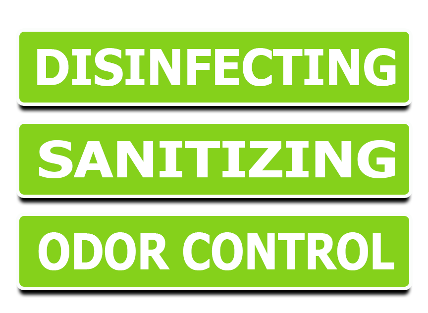 Dinsinfect sanitise odor graphic odor removal central Florida